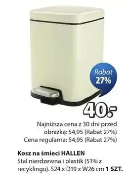 JYSK Kosz na śmieci HALLEN oferta