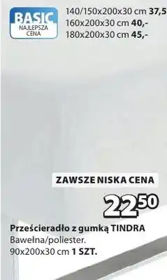 JYSK Prześcieradło z gumką TINDRA oferta