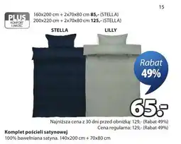 JYSK Komplet pościeli satynowej STELLA/LILLY oferta
