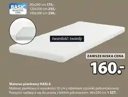 JYSK Materac piankowy HASLA oferta