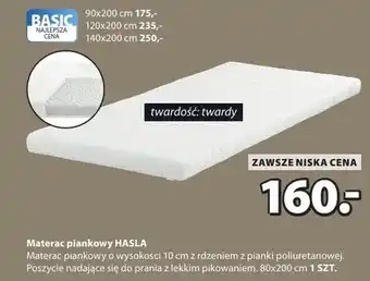 JYSK Materac piankowy HASLA oferta