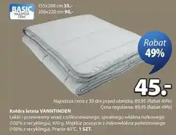 JYSK Kołdra letnia VANINTINDEN oferta
