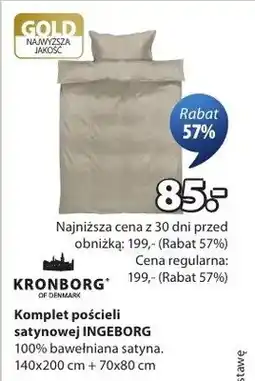 JYSK Komplet pościeli satynowej INGEBORG oferta