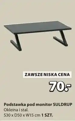 JYSK Podstawka pod monitor Suldrup okleina i stal S30 x D50 x W15 cm oferta