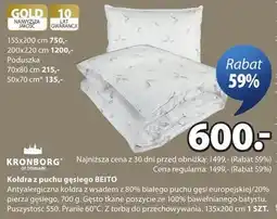JYSK Kołdra z puchu gęsiego BEITO oferta