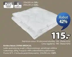 JYSK Kołdra letnia LIVING MEDICAL oferta