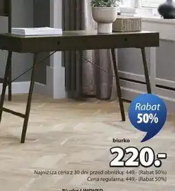 JYSK Biurko Lindved okleina i stal S48 x D120 x W76 cm oferta