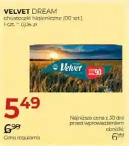 Jawa Drogerie Velvet dream chusteczki higieniczne oferta