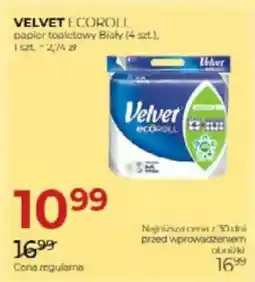 Jawa Drogerie Velvet ecoroll papier toaletowy biały oferta
