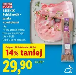Lidl RZEŹNIK Polski królik - tuszka z podrobami oferta
