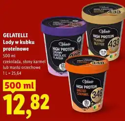 Lidl Lody w kubku proteinowe GELATELLI oferta