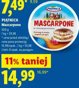 Lidl Mascarpone PIĄTNICA oferta