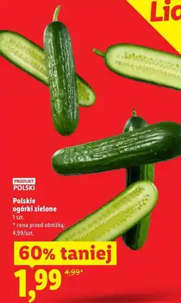 Lidl Polskie ogórki zielone oferta