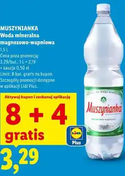 Lidl Woda mineralna magnezowo-wapniowa MUSZYNIANKA oferta