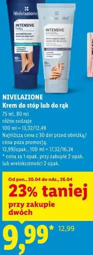 Lidl NIVELAZIONE Krem do stóp lub do rąk oferta