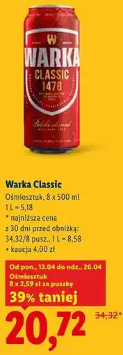 Lidl Warka Classic oferta