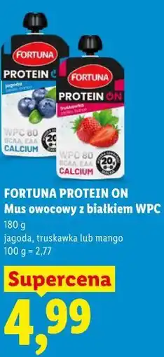 Lidl Mus owocowy z białkiem WPC oferta