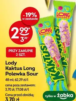 Żabka Lody Kaktus Long Polewka Sour oferta