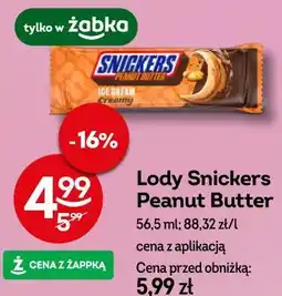 Żabka Lody Snickers Peanut Butter oferta