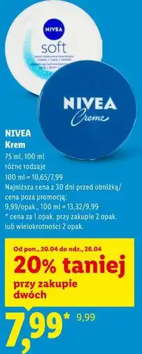 Lidl NIVEA Krem oferta