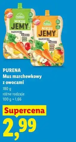 Lidl Mus marchewkowy z owocami oferta