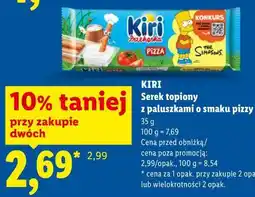 Lidl Serek topiony z paluszkami o smaku pizzy KIRI oferta