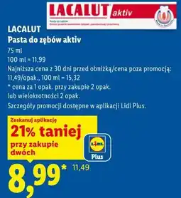 Lidl LACALUT Pasta do zębów aktiv oferta