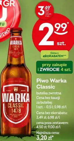 Żabka Piwo Warka Classic oferta