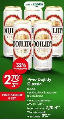 Żabka Piwo Dojlidy Classic puszka oferta