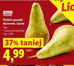Lidl Polskie gruszki deserowe, luzem oferta