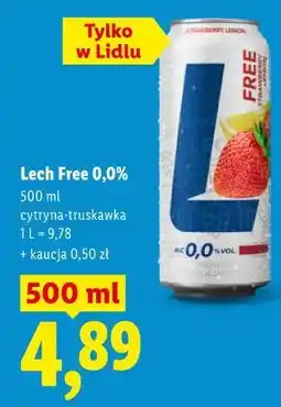 Lidl Lech Free 0,0% cytryna-truskawka oferta