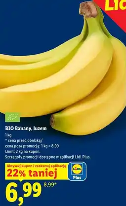 Lidl BIO Banany, luzem oferta