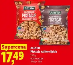 Lidl Pistacje kalifornijskie różne rodzaje oferta