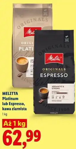 Lidl MELITTA Platinum lub Espresso, kawa ziarnista oferta