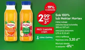 Żabka Sok 100% lub Nektar Hortex oferta