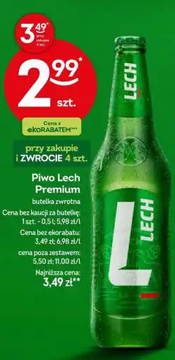 Żabka Piwo Lech Premium butelka zwrotna oferta