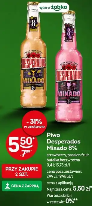 Żabka Piwo Desperados Mixado 8% oferta