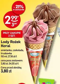 Żabka Lody Rożek Koral oferta