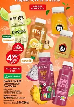Żabka Sok Wycisk różne rodzaje oferta