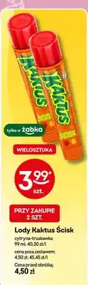 Żabka Lody Kaktus Ścisk cytryna-truskawka oferta