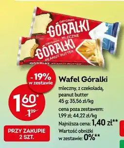 Żabka Wafel Góralki mleczny, z czekoladą, peanut butter oferta