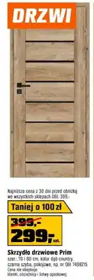 OBI Skrzynia drzwiowa Prim szer. 70 i 80cm, kolor dąb country oferta