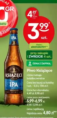 Żabka Piwo książęce różne rodzaje butelka zwrotna oferta