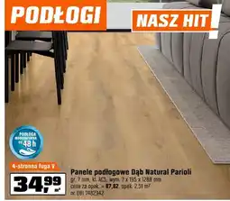 OBI Panele podłogowe Dąb Natural Parioli gr. 7mm, kl. AC5, wym. 1,285m x 192mm oferta