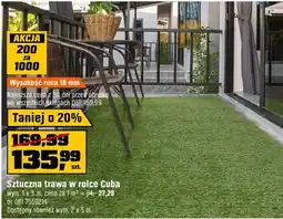 OBI Sztuczna trawa w rolce cuba oferta