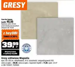 OBI Gresy szkliwione Magnolia wym. 60x60cm, rektyfikowane oferta