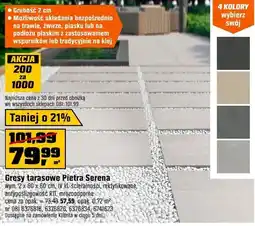 OBI Gresy tarasowe Pietra Serena wym. 29,8x60,8cm, kl. V oferta