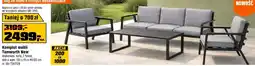 OBI Komplet mebli Tamworth New aluminium, sofa, 2 fotele, stolik wym. 132x65x40cm nr OBI 7397182 oferta