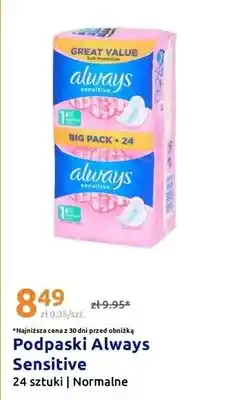 Action Podpaski Always Sensitive 24szt oferta