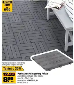 OBI Podest recyklingowany arista powierzchnia imitująca słoje drewna oferta